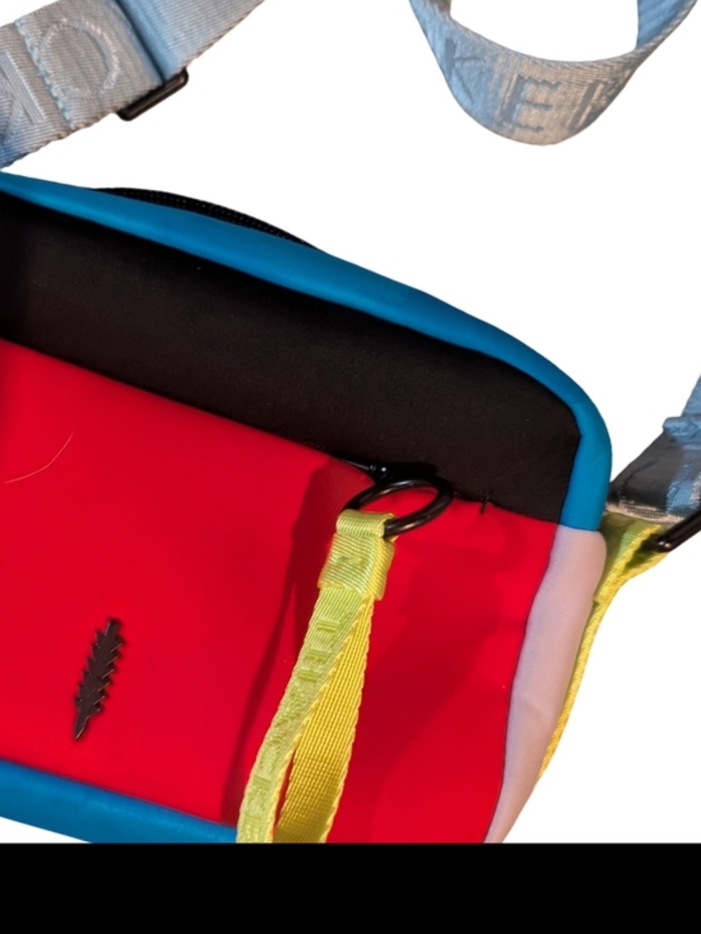 Colorblock Crossbody Bag  - Red/Blue